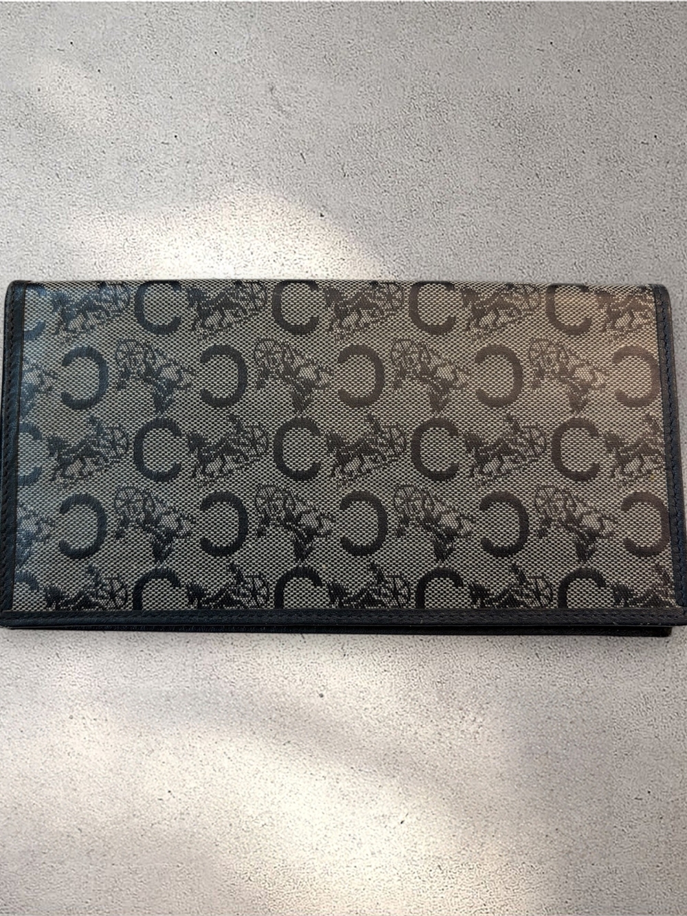 Vintage Celine Diffusion C Macadam Horse Carriage Long Bifold Wallet